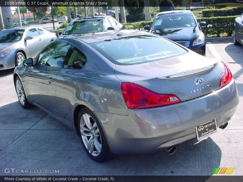 Amethyst Graphite Gray / Stone 2008 Infiniti G 37 Coupe