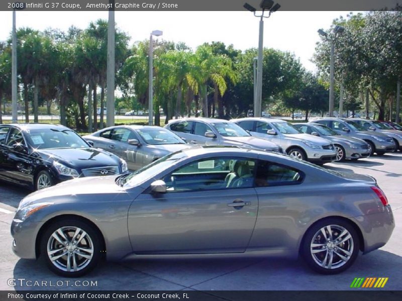 Amethyst Graphite Gray / Stone 2008 Infiniti G 37 Coupe