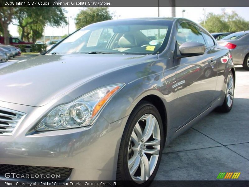 Amethyst Graphite Gray / Stone 2008 Infiniti G 37 Coupe