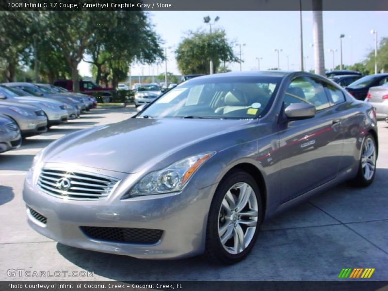 Amethyst Graphite Gray / Stone 2008 Infiniti G 37 Coupe