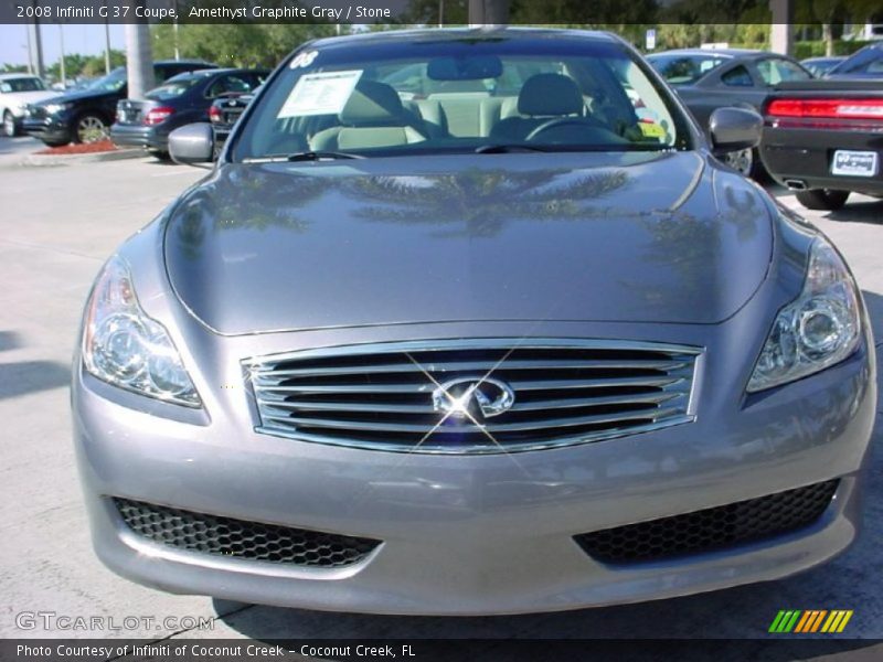 Amethyst Graphite Gray / Stone 2008 Infiniti G 37 Coupe