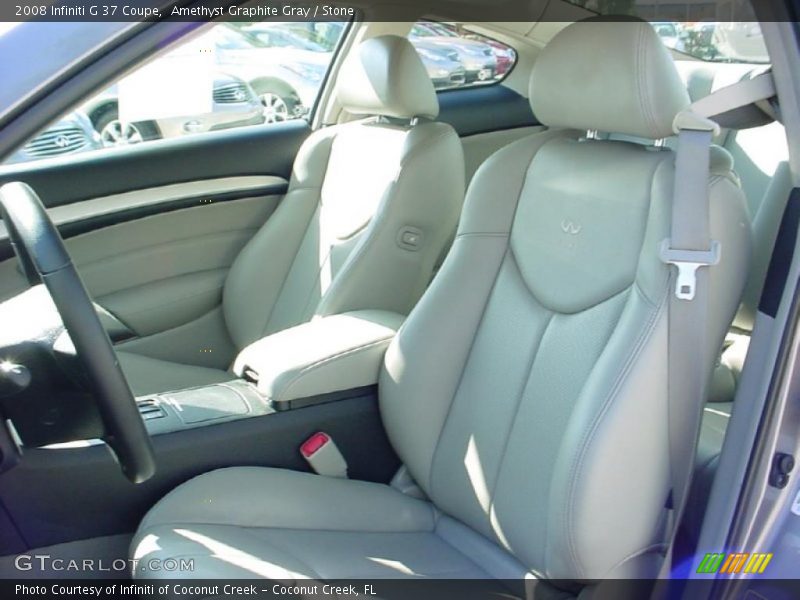 Amethyst Graphite Gray / Stone 2008 Infiniti G 37 Coupe