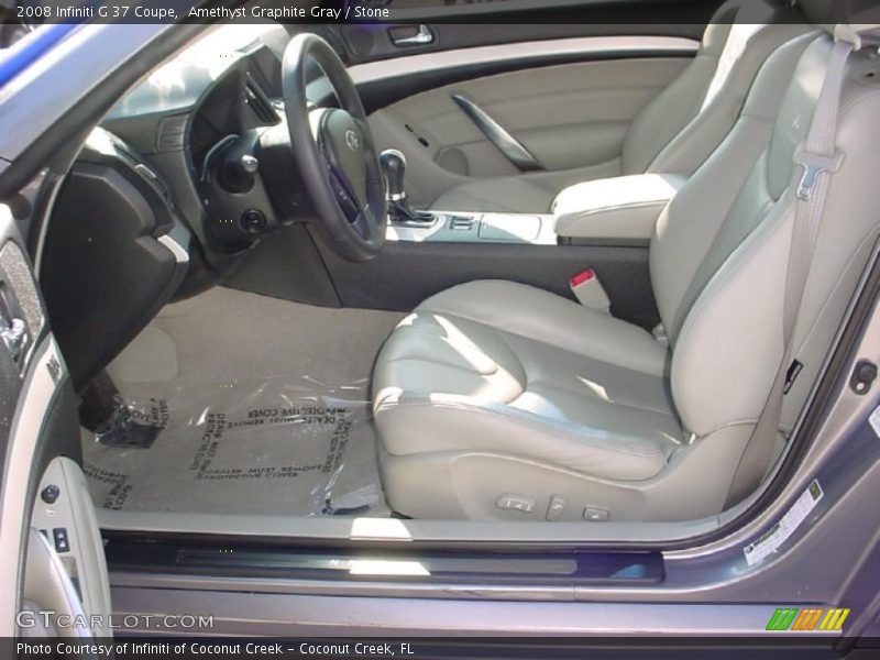 Amethyst Graphite Gray / Stone 2008 Infiniti G 37 Coupe