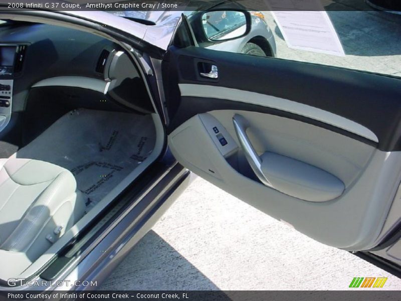 Amethyst Graphite Gray / Stone 2008 Infiniti G 37 Coupe