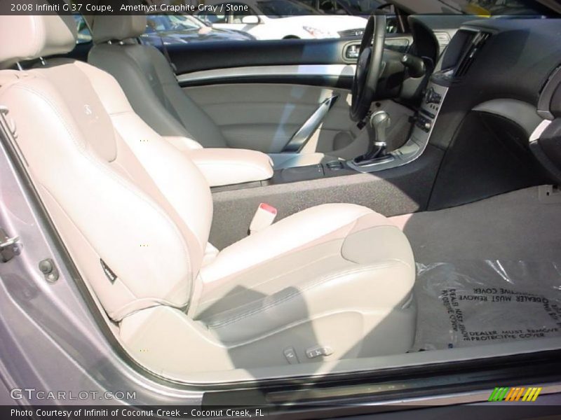 Amethyst Graphite Gray / Stone 2008 Infiniti G 37 Coupe