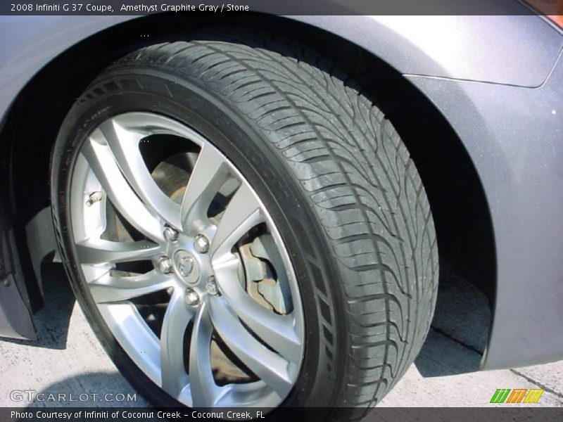 Amethyst Graphite Gray / Stone 2008 Infiniti G 37 Coupe