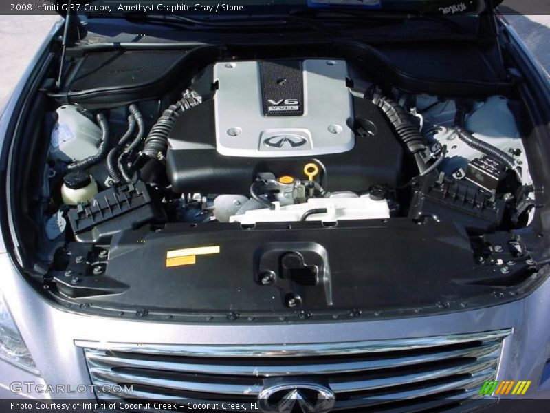 Amethyst Graphite Gray / Stone 2008 Infiniti G 37 Coupe
