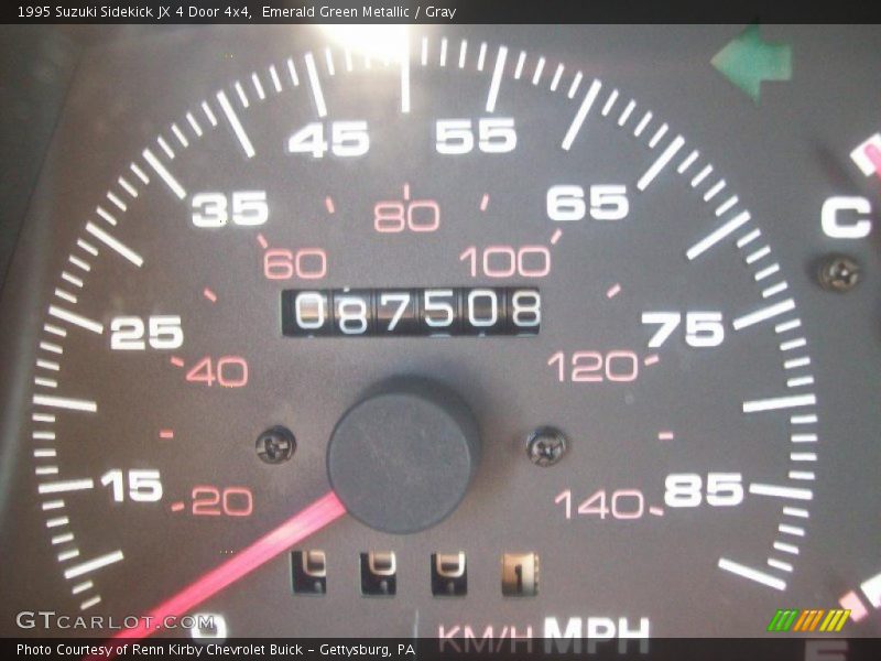 Emerald Green Metallic / Gray 1995 Suzuki Sidekick JX 4 Door 4x4