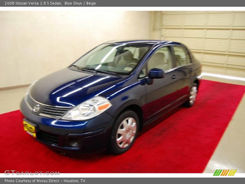 Blue Onyx / Beige 2008 Nissan Versa 1.8 S Sedan