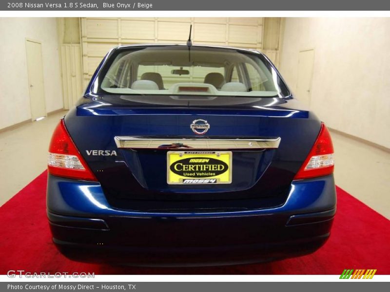 Blue Onyx / Beige 2008 Nissan Versa 1.8 S Sedan