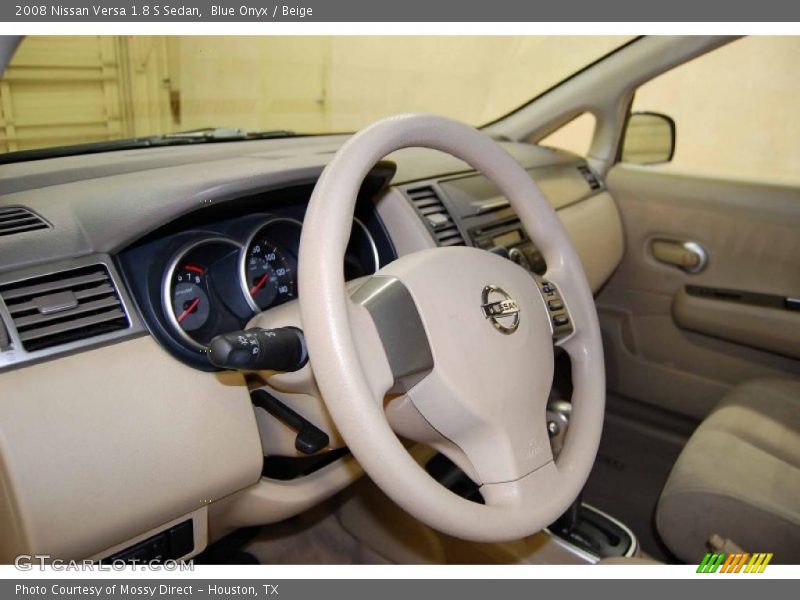 Blue Onyx / Beige 2008 Nissan Versa 1.8 S Sedan