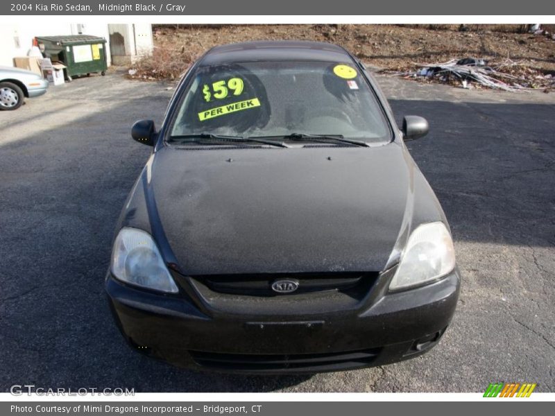 Midnight Black / Gray 2004 Kia Rio Sedan