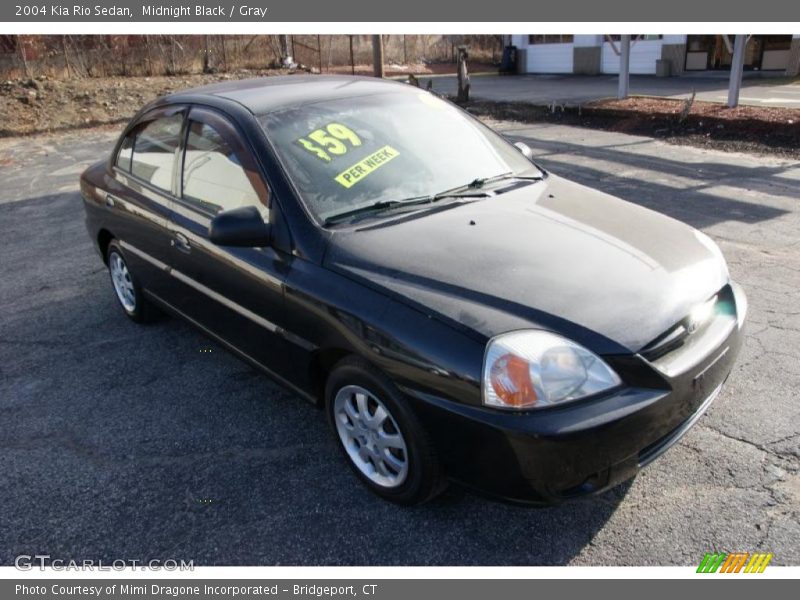 Midnight Black / Gray 2004 Kia Rio Sedan