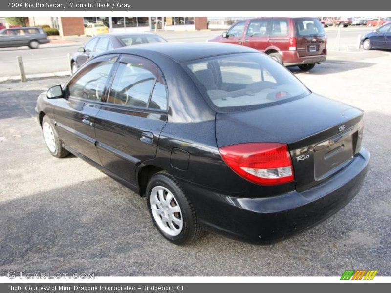 Midnight Black / Gray 2004 Kia Rio Sedan