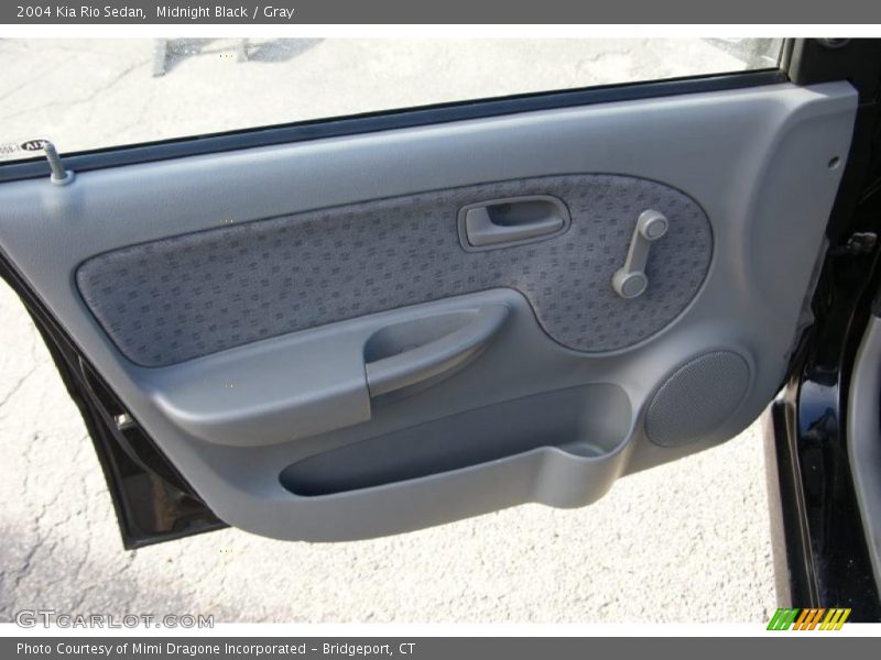 Midnight Black / Gray 2004 Kia Rio Sedan
