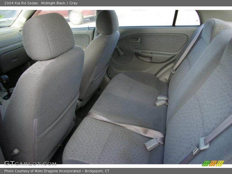 Midnight Black / Gray 2004 Kia Rio Sedan