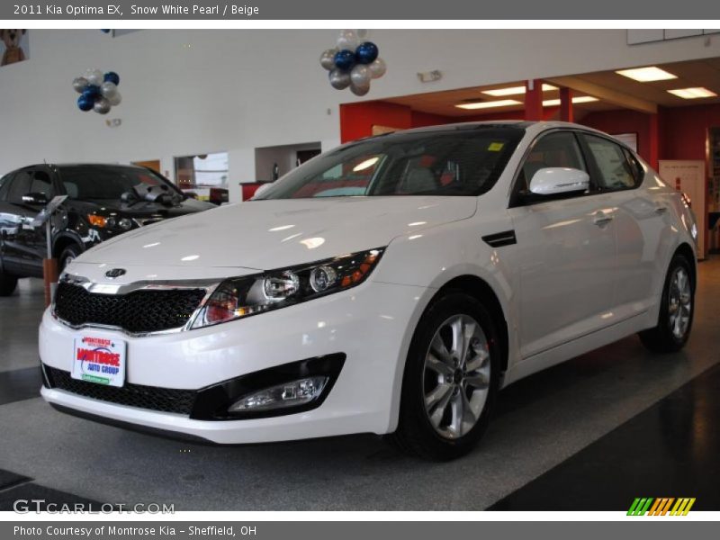 Snow White Pearl / Beige 2011 Kia Optima EX
