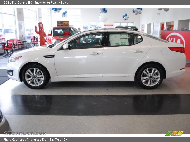 Snow White Pearl / Beige 2011 Kia Optima EX