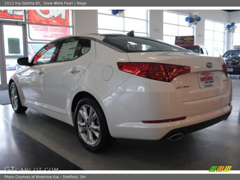 Snow White Pearl / Beige 2011 Kia Optima EX