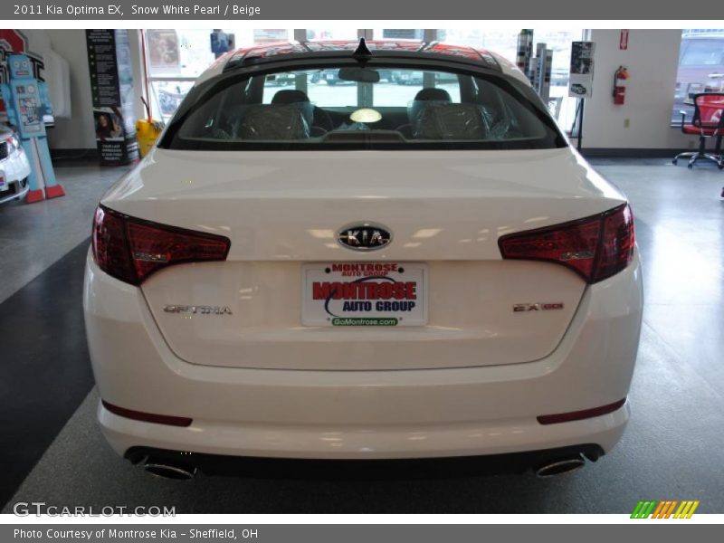 Snow White Pearl / Beige 2011 Kia Optima EX
