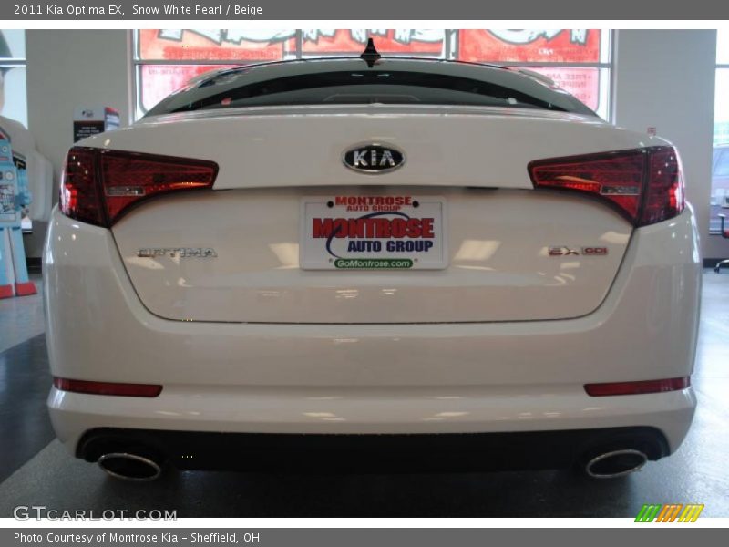 Snow White Pearl / Beige 2011 Kia Optima EX