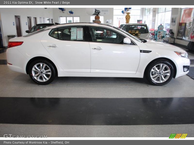 Snow White Pearl / Beige 2011 Kia Optima EX