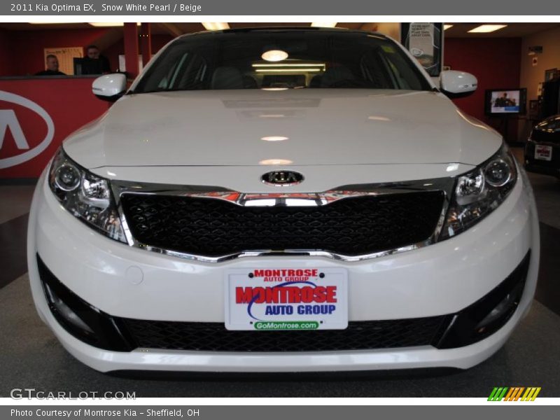 Snow White Pearl / Beige 2011 Kia Optima EX