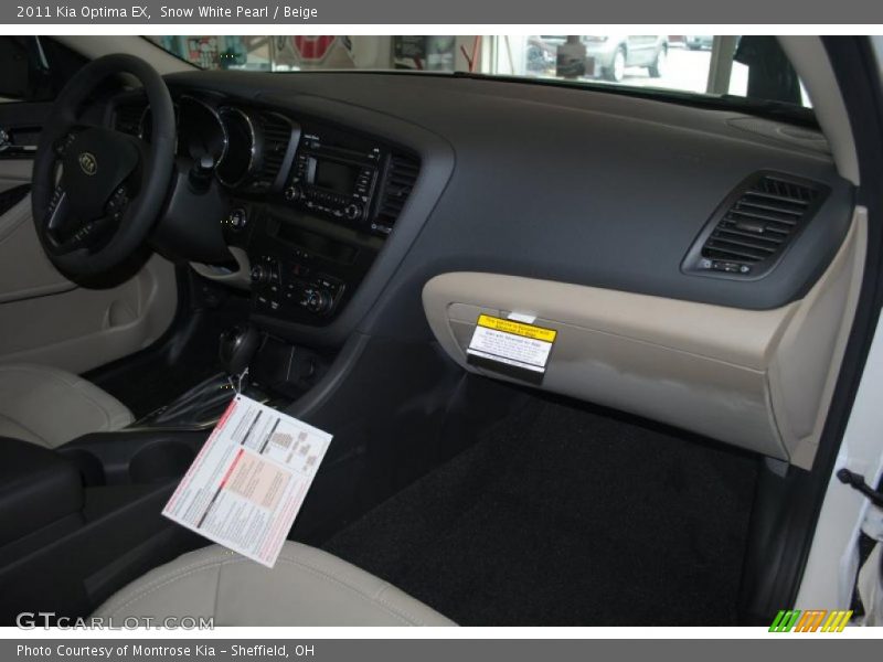 Snow White Pearl / Beige 2011 Kia Optima EX