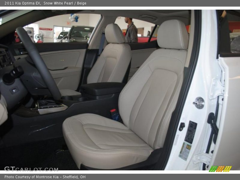 Snow White Pearl / Beige 2011 Kia Optima EX