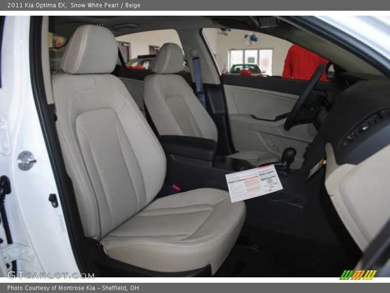 Snow White Pearl / Beige 2011 Kia Optima EX