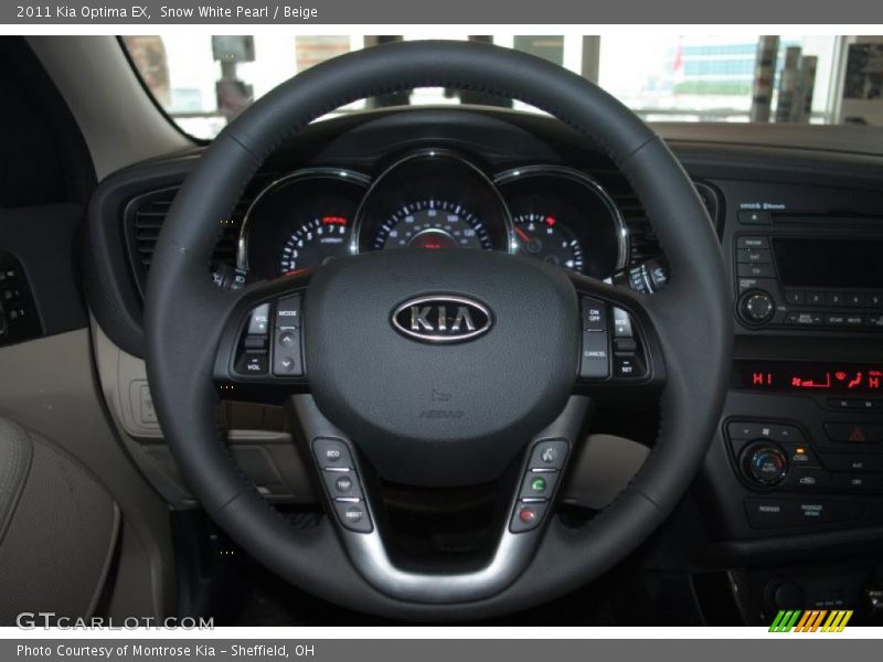 Snow White Pearl / Beige 2011 Kia Optima EX
