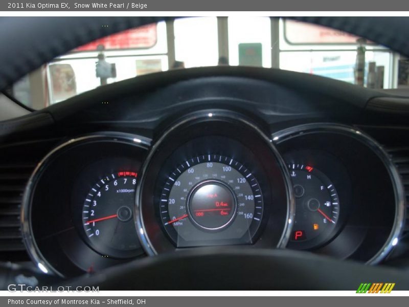 Snow White Pearl / Beige 2011 Kia Optima EX