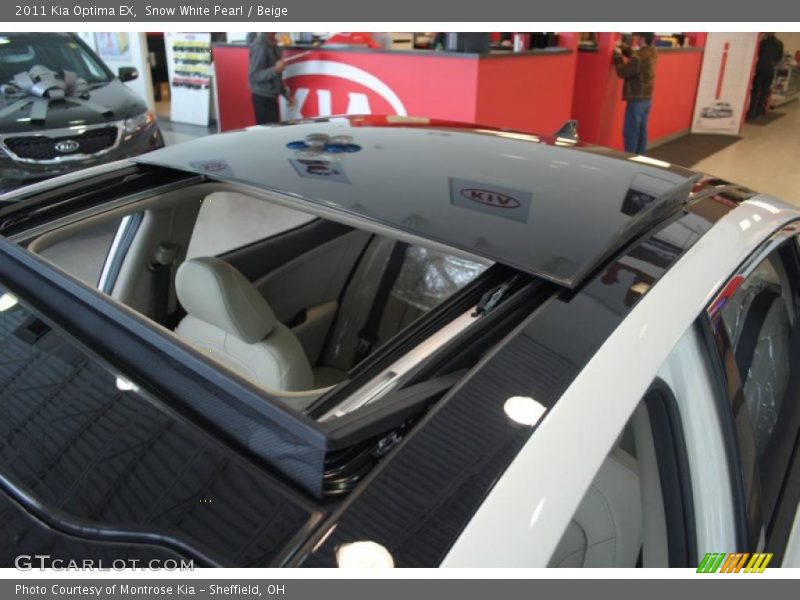 Snow White Pearl / Beige 2011 Kia Optima EX