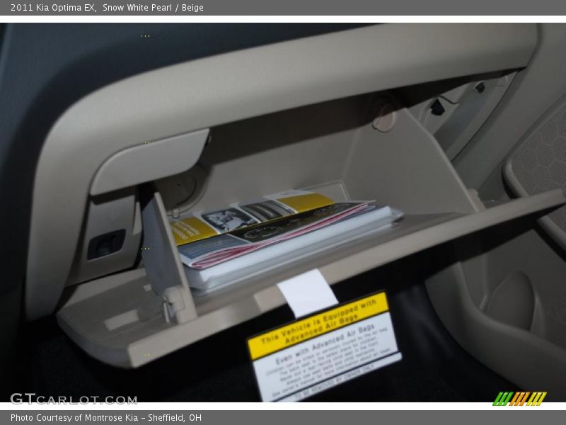 Snow White Pearl / Beige 2011 Kia Optima EX