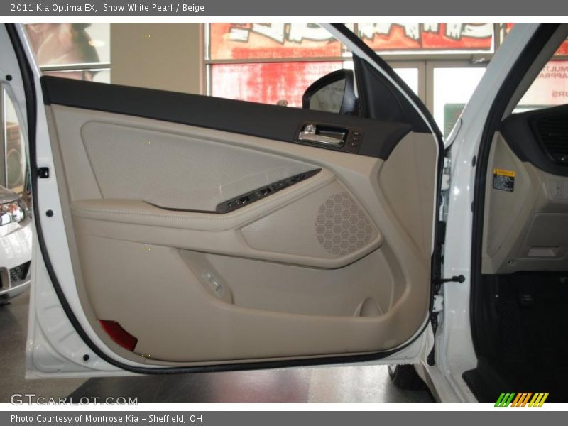 Snow White Pearl / Beige 2011 Kia Optima EX