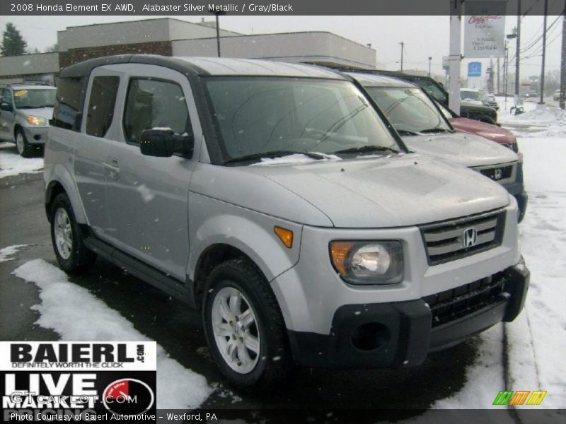 Alabaster Silver Metallic / Gray/Black 2008 Honda Element EX AWD