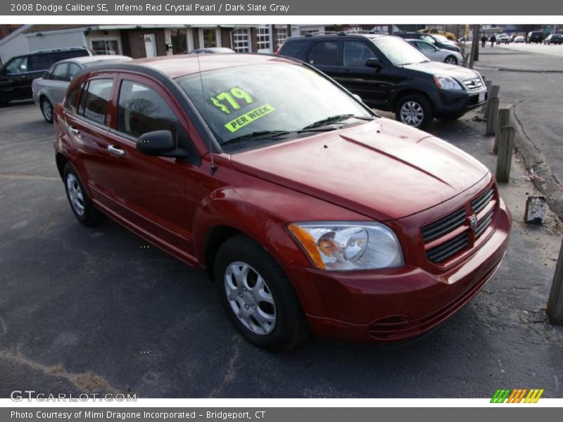 Inferno Red Crystal Pearl / Dark Slate Gray 2008 Dodge Caliber SE