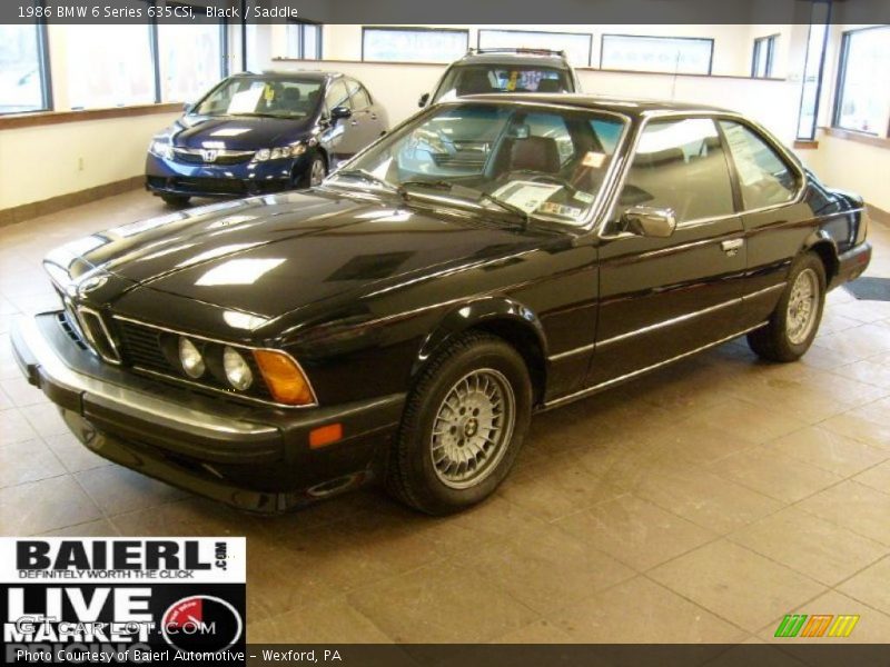 Black / Saddle 1986 BMW 6 Series 635CSi