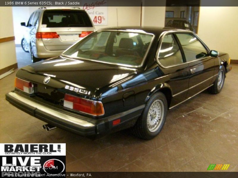 Black / Saddle 1986 BMW 6 Series 635CSi