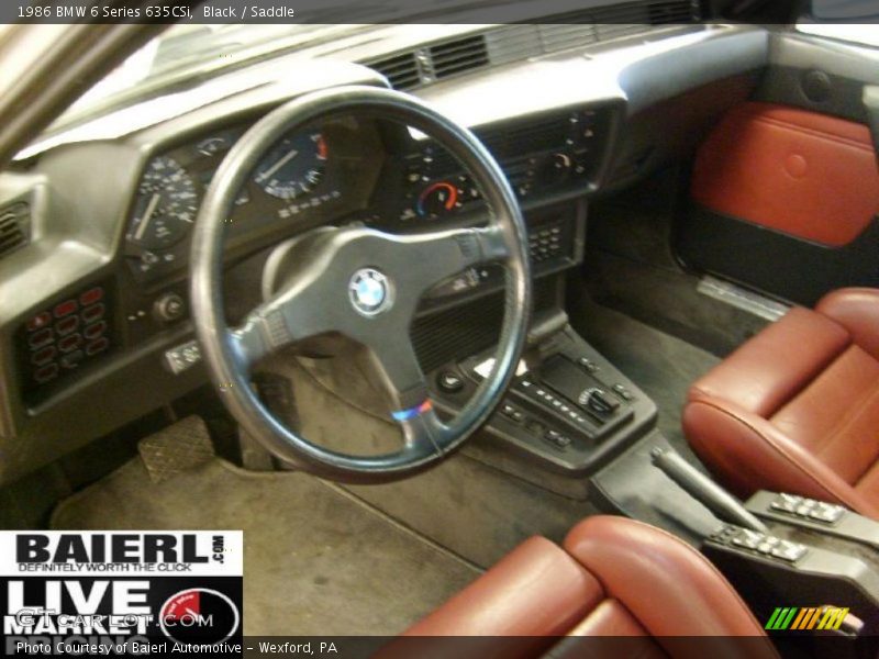 Saddle Interior - 1986 6 Series 635CSi 