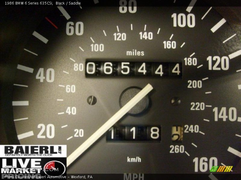 Black / Saddle 1986 BMW 6 Series 635CSi