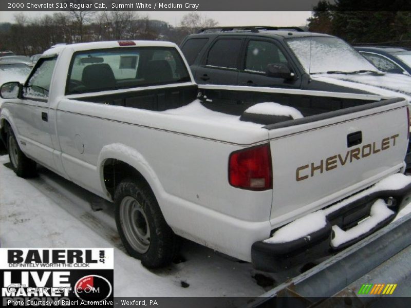 Summit White / Medium Gray 2000 Chevrolet S10 Regular Cab