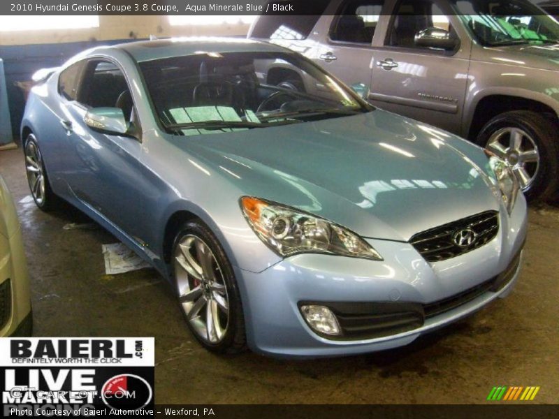 Aqua Minerale Blue / Black 2010 Hyundai Genesis Coupe 3.8 Coupe