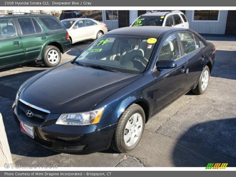 Deepwater Blue / Gray 2008 Hyundai Sonata GLS