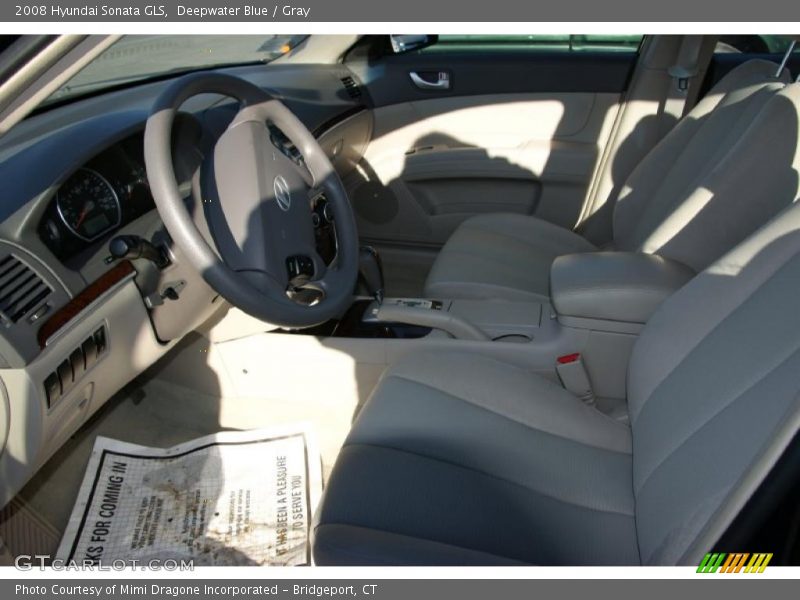 Deepwater Blue / Gray 2008 Hyundai Sonata GLS