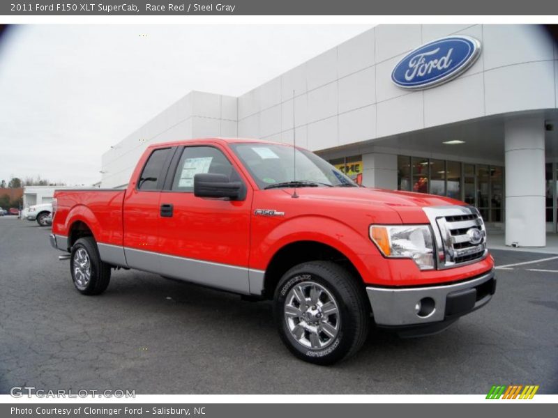 Race Red / Steel Gray 2011 Ford F150 XLT SuperCab