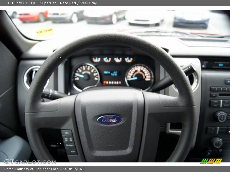 Race Red / Steel Gray 2011 Ford F150 XLT SuperCab