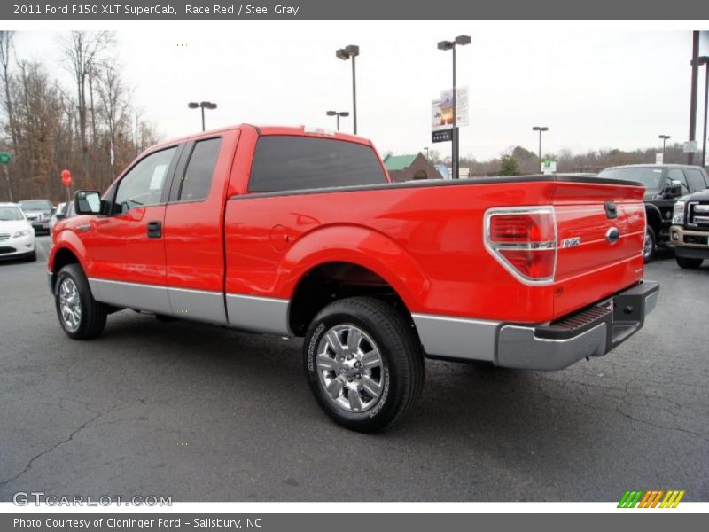 Race Red / Steel Gray 2011 Ford F150 XLT SuperCab