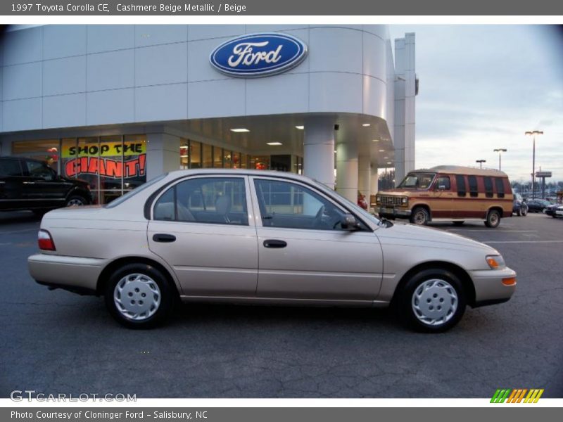 Cashmere Beige Metallic / Beige 1997 Toyota Corolla CE