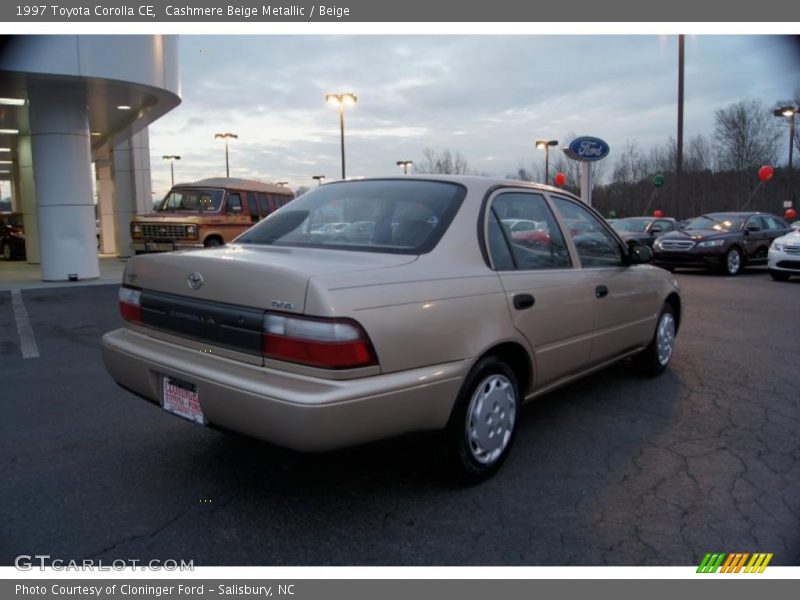 Cashmere Beige Metallic / Beige 1997 Toyota Corolla CE